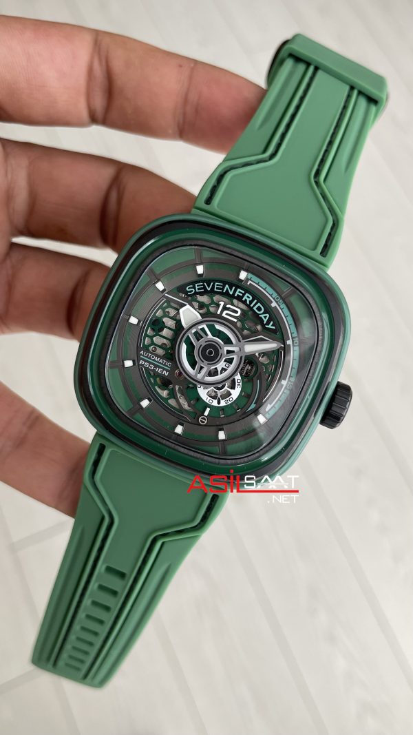 SevenFriday Aka Carbon Green PS Serisi PS3/05 Yeşil Kadran 47mm Replika Saat SevenFriday Aka Carbon Green PS Serisi PS3/05 Yeşil Kadran 47mm Replika Saat