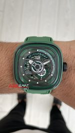 SevenFriday Aka Carbon Green PS Serisi PS3/05 Yeşil Kadran 47mm Replika Saat