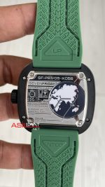 SevenFriday Aka Carbon Green PS Serisi PS3/05 Yeşil Kadran 47mm Replika Saat