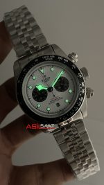 Tudor Black Bay Chrono Beyaz Kadran M79360N Panda Jubilee 41 mm Silver Replika Saat