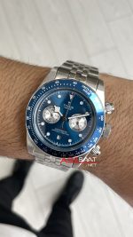 Tudor Black Bay Chrono Mavi Kadran M79360B Blue Boutique Edition 41 mm Silver Replika Saat