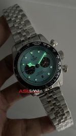 Tudor Black Bay Chrono Turkuaz Kadran 79360N Flamingo Blue 41 mm Silver Replika Saat