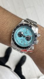 Tudor Black Bay Chrono Turkuaz Kadran 79360N Flamingo Blue 41 mm Silver Replika Saat