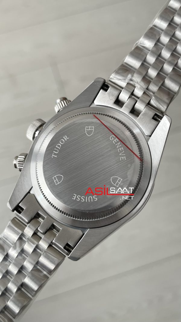 Tudor Black Bay Chrono Turkuaz Kadran 79360N Flamingo Blue 41 mm Silver Replika Saat
