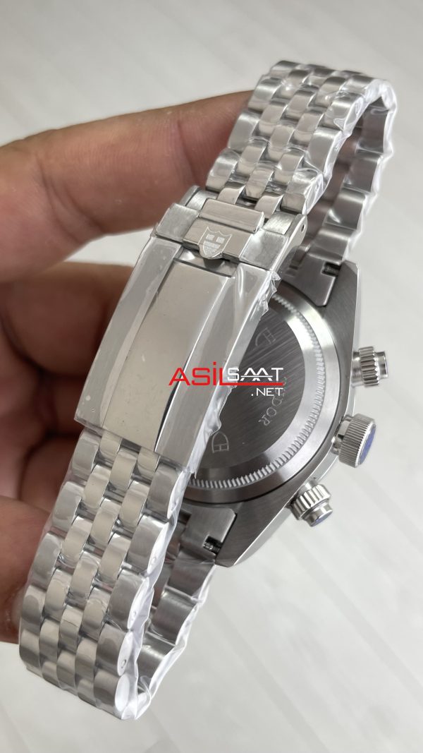 Tudor Black Bay Chrono Turkuaz Kadran 79360N Flamingo Blue 41 mm Silver Replika Saat