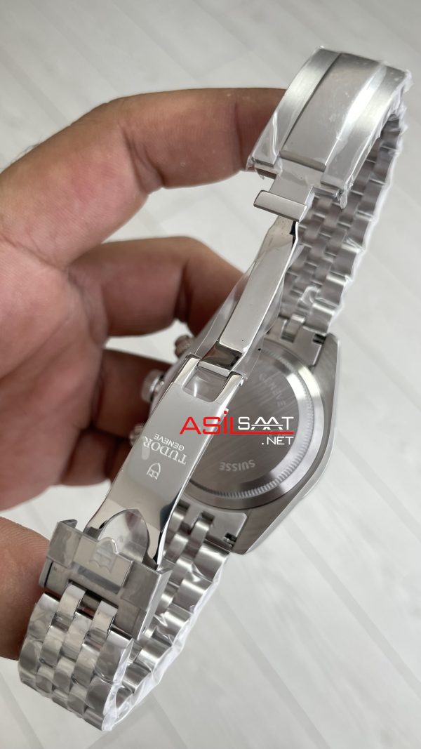 Tudor Black Bay Chrono Turkuaz Kadran 79360N Flamingo Blue 41 mm Silver Replika Saat