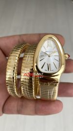 Bulgari Serpenti Tubogas Beyaz Kadran 101923 Gold 35mm 3 Sarmalı Kadın Kol Saati