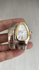 Bulgari Serpenti Tubogas Beyaz Kadran 103648 Silver Gold 35mm Kadın Kol Saati
