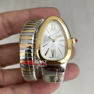 Bulgari Serpenti Tubogas Beyaz Kadran 103648 Silver Gold 35mm Kadın Kol Saati