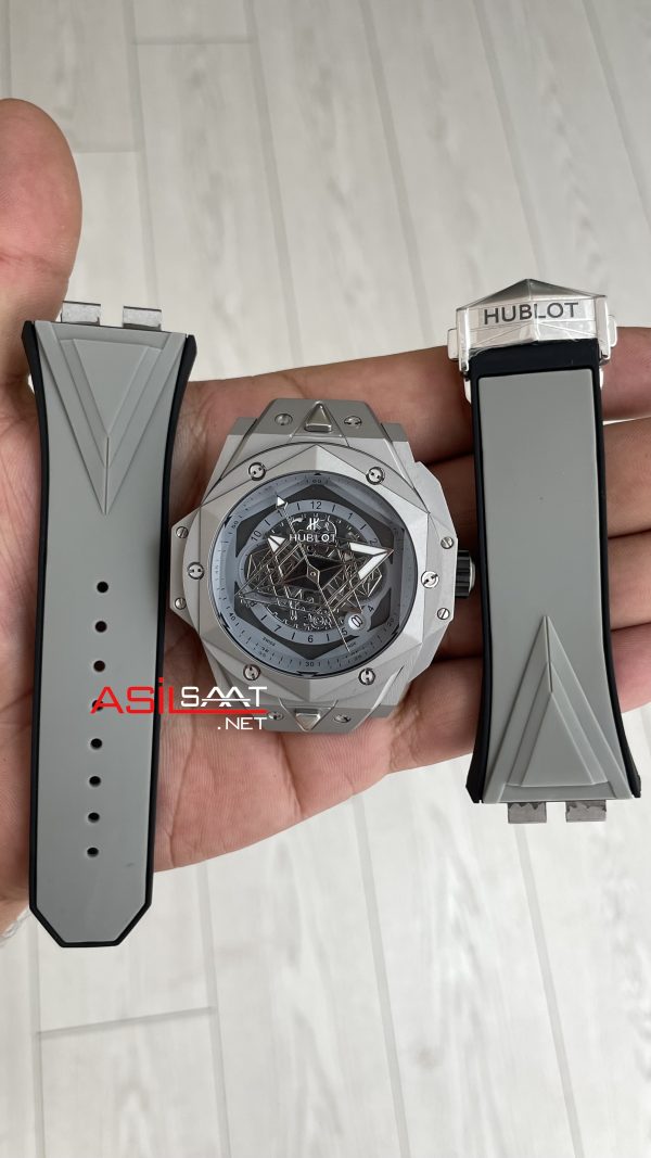 Hublot Sang Bleu II Grey 45mm Replika Saat