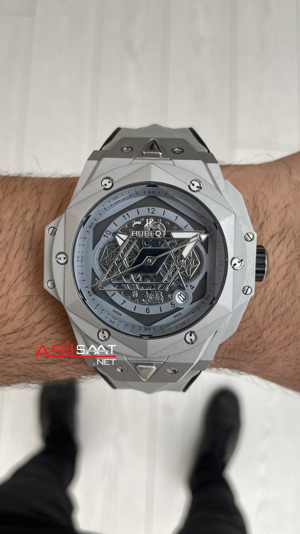 Hublot Sang Bleu II Grey 45mm Replika Saat