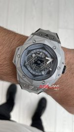 Hublot Sang Bleu II Grey 45mm Replika Saat