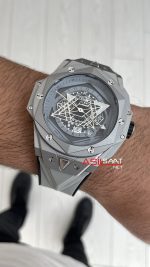 Hublot Sang Bleu II Grey 45mm Replika Saat