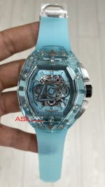 Hublot Spirit Of Big Bang Sang Bleu Water Blue Sapphire 44mm Şeffaf Su Mavisi Replika Saat