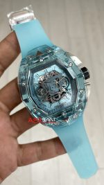 Hublot Spirit Of Big Bang Sang Bleu Water Blue Sapphire 44mm Şeffaf Su Mavisi Replika Saat