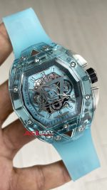 Hublot Spirit Of Big Bang Sang Bleu Water Blue Sapphire 44mm Şeffaf Su Mavisi Replika Saat