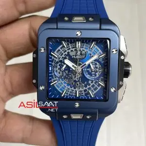 Hublot Square Bang Mavi Kadran 45mm Blue Replika Saat