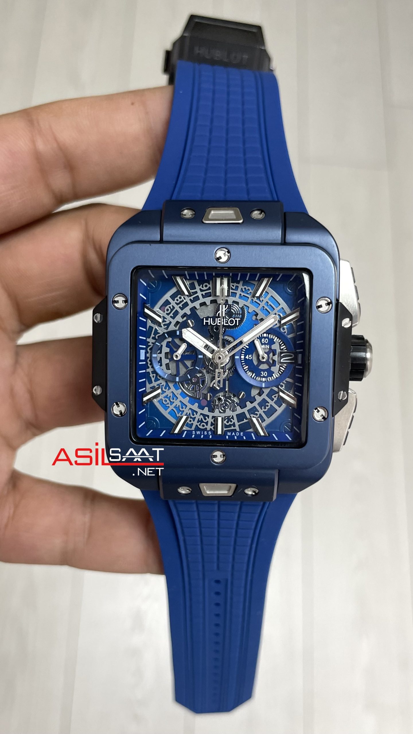 Hublot Square Bang Mavi Kadran 45mm Blue Replika Saat Hublot Square Bang Mavi Kadran 45mm Blue Replika Saat