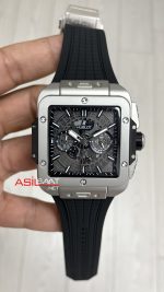 Hublot Square Bang Siyah Kadran 45mm Grey Replika Saat