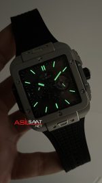 Hublot Square Bang Siyah Kadran 45mm Grey Replika Saat