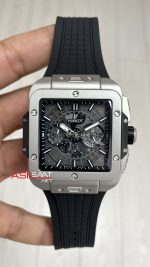 Hublot Square Bang Siyah Kadran 45mm Grey Replika Saat