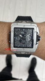 Hublot Square Bang Siyah Kadran 45mm Grey Replika Saat