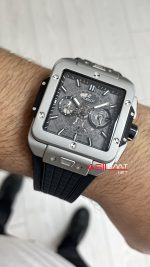Hublot Square Bang Siyah Kadran 45mm Grey Replika Saat