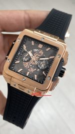 Hublot Square Bang Siyah Kadran 45mm Rose Replika Saat
