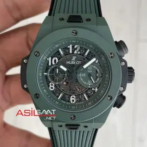 Hublot Unico Dark Green Seramik 44mm Yeşil Kadran Replika Saat
