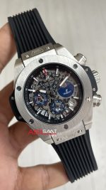 Hublot Unico Perpetual Calendar Big Bang 44mm Silver Replika Saat