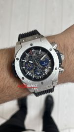 Hublot Unico Perpetual Calendar Big Bang 44mm Silver Replika Saat
