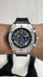 Hublot Unico Perpetual Calendar Big Bang 44mm Silver Replika Saat