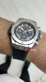 Hublot Unico Perpetual Calendar Big Bang 44mm Silver Replika Saat