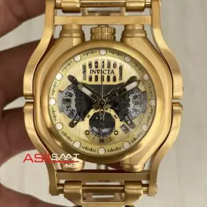 Invicta Sea Hunter Sarı 41718 Gold 56mm Replika Saat