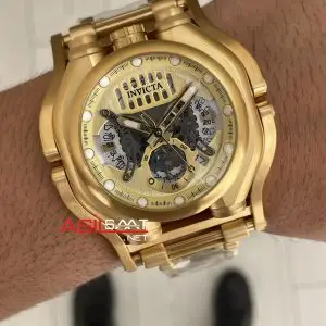 Invicta Sea Hunter Sarı 41718 Gold 56mm Replika Saat