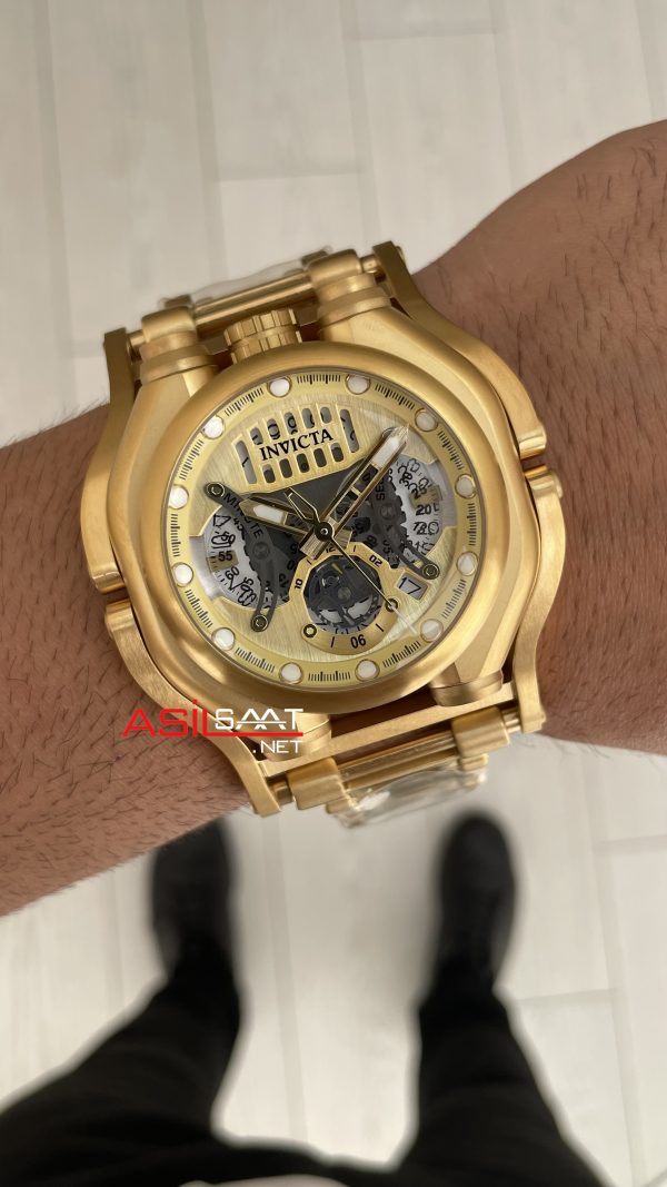 Invicta Sea Hunter Sarı 41718 Gold 56mm Replika Saat Invicta Sea Hunter Sarı 41718 Gold 56mm Replika Saat