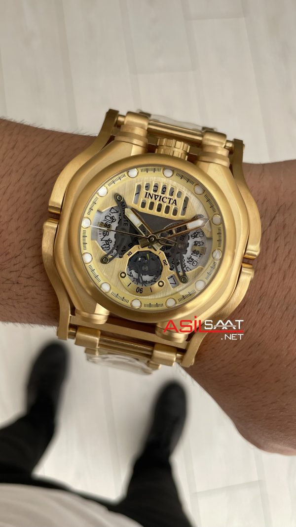 Invicta Sea Hunter Sarı 41718 Gold 56mm Replika Saat Invicta Sea Hunter Sarı 41718 Gold 56mm Replika Saat