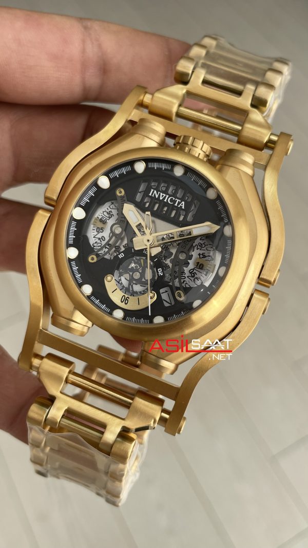 Invicta Sea Hunter Siyah 41718 Gold 56mm Replika Saat Invicta Sea Hunter Siyah 41718 Gold 56mm Replika Saat