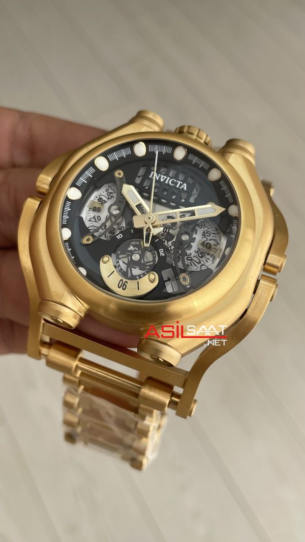 Invicta Sea Hunter Siyah 41718 Gold 56mm Replika Saat Invicta Sea Hunter Siyah 41718 Gold 56mm Replika Saat