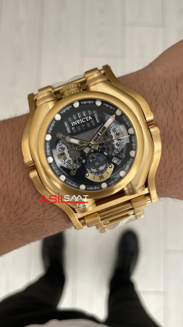 Invicta Sea Hunter Siyah 41718 Gold 56mm Replika Saat Invicta Sea Hunter Siyah 41718 Gold 56mm Replika Saat