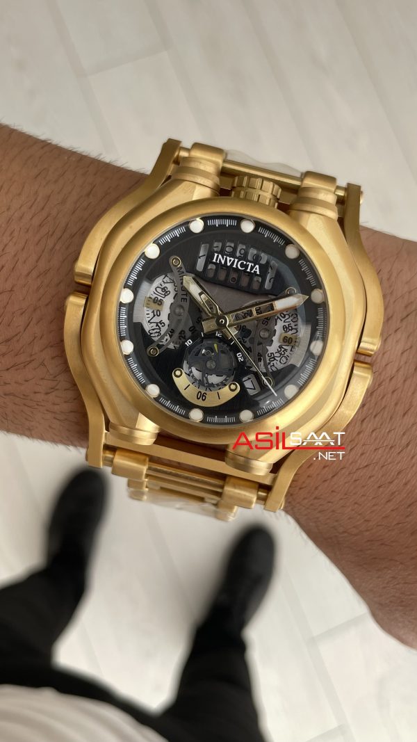 Invicta Sea Hunter Siyah 41718 Gold 56mm Replika Saat Invicta Sea Hunter Siyah 41718 Gold 56mm Replika Saat