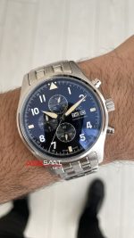 IWC Pilot Chronograph Black IW378002 Siyah Kadran 43mm Replika Saat