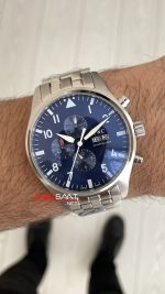 IWC Pilot Chronograph Blue IW378004 Mavi Kadran 43mm Replika Saat