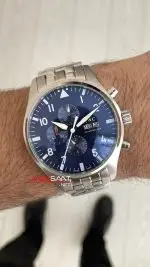 IWC Pilot Chronograph Blue IW378004 Mavi Kadran 43mm Replika Saat