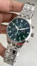 IWC Pilot Chronograph Green IW388104 Yeşil Kadran 43mm Replika Saat