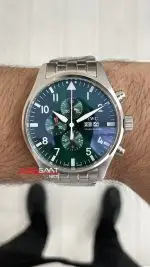 IWC Pilot Chronograph Green IW388104 Yeşil Kadran 43mm Replika Saat