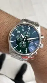 IWC Pilot Chronograph Green IW388104 Yeşil Kadran 43mm Replika Saat