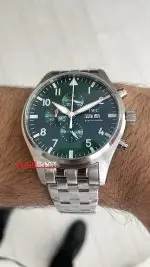IWC Pilot Chronograph Green IW388104 Yeşil Kadran 43mm Replika Saat