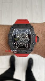 Richard Mille Rafael Nadal RM35-02 Kırmızı Carbon Black Replika Saat