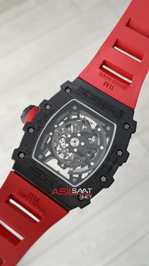 Richard Mille Rafael Nadal RM35-02 Kırmızı Carbon Black Replika Saat